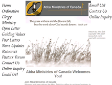 Tablet Screenshot of abbacanada.org